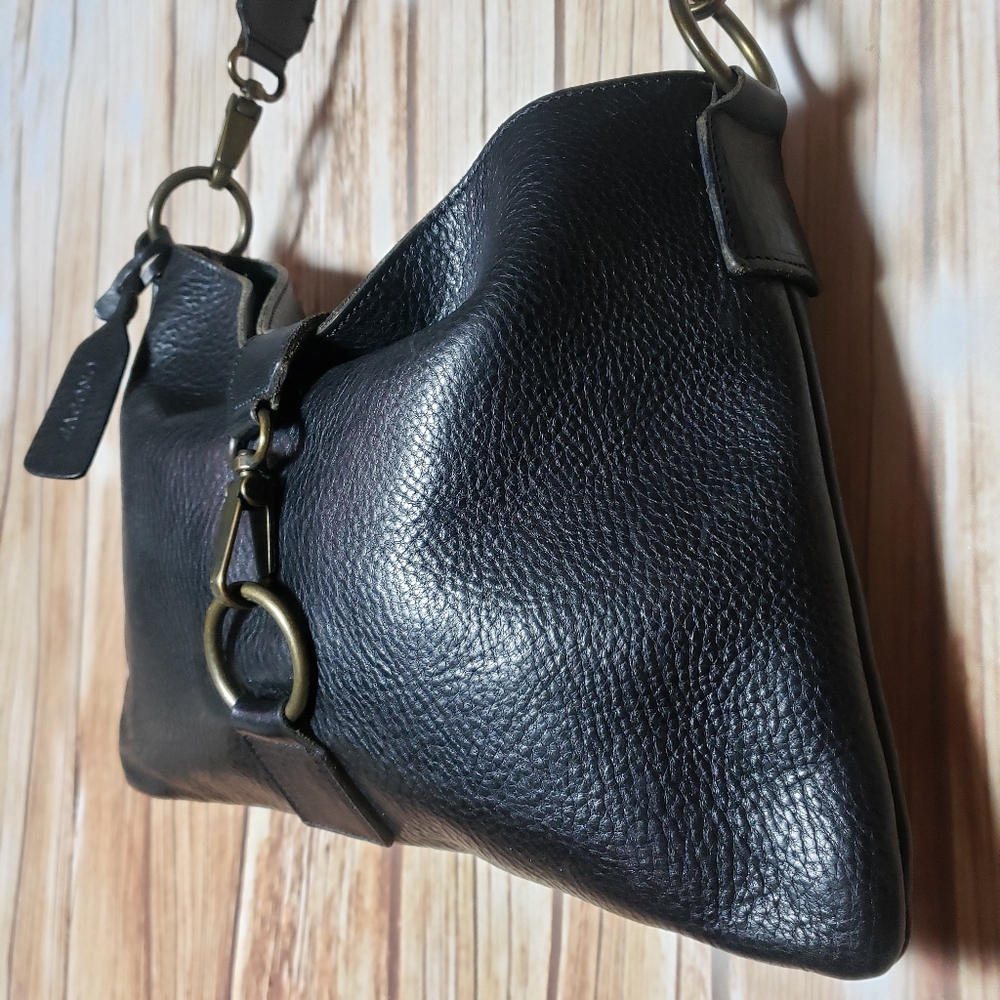 JACONO Parma Italian black leather shoulder purse - Picture 4 of 8